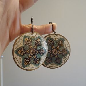 Artisan Coy Fish Mandala Earrings